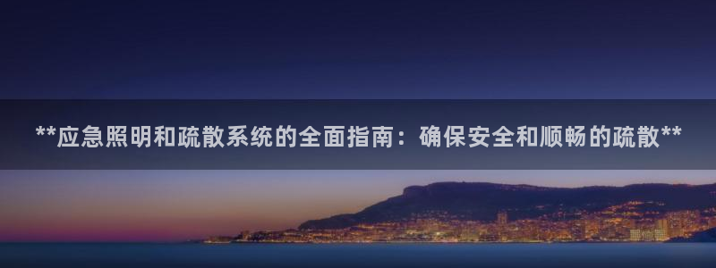 **应急照明和疏散系统的全面指南：确保安全和顺畅的疏散**