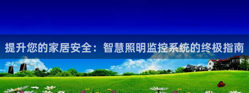 提升您的家居安全：智慧照明监控系统的终极指南