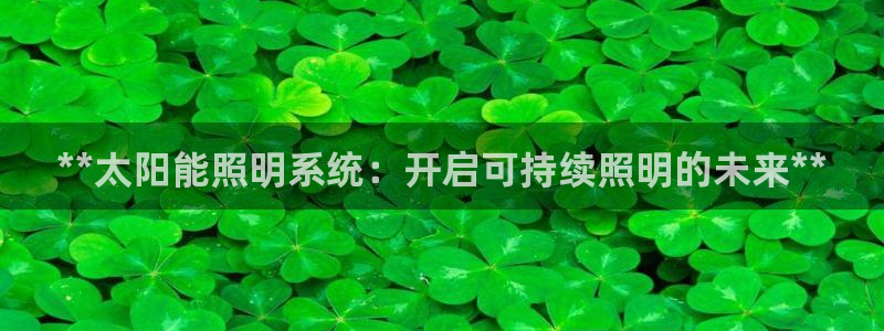 **太阳能照明系统：开启可持续照明的未来**