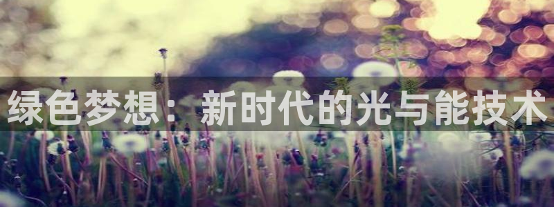 绿色梦想：新时代的光与能技术