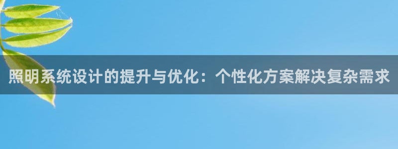 照明系统设计的提升与优化：个性化方案解决复杂需求