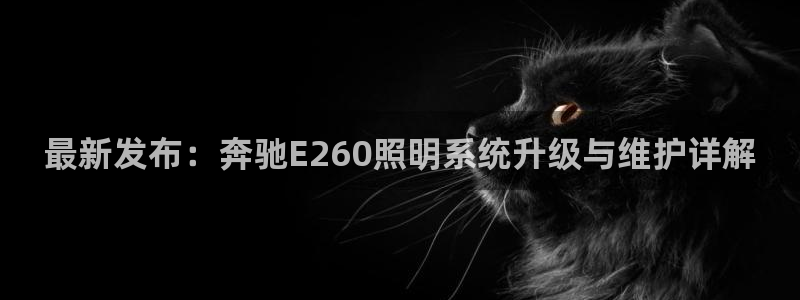 最新发布：奔驰E260照明系统升级与维护详解
