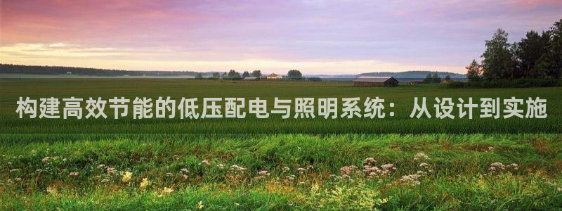 构建高效节能的低压配电与照明系统：从设计到实施