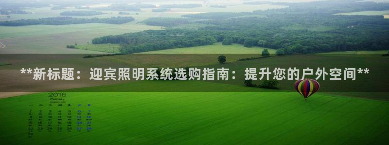 **新标题：迎宾照明系统选购指南：提升您的户外空间**