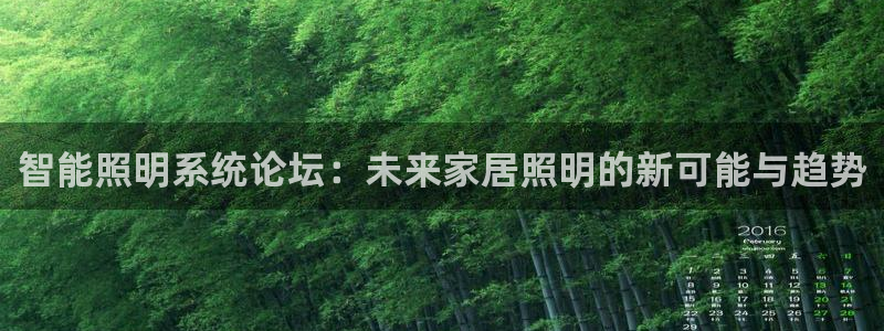 智能照明系统论坛：未来家居照明的新可能与趋势